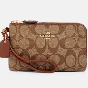 New Coach Double Zip Wristlet NWT